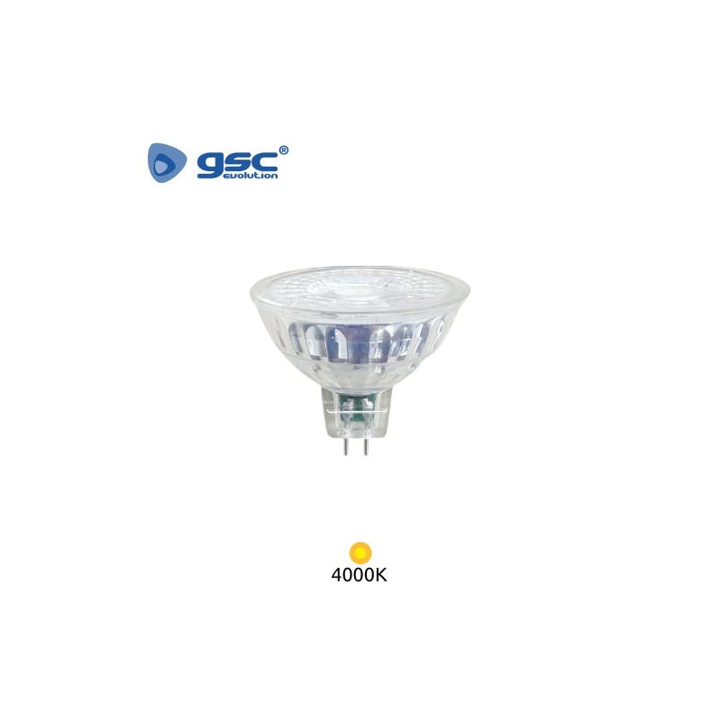 Bombilla Dicroica LED MR16 5w 4000K 445Lm 12V Serie Cristal GSC C10/100