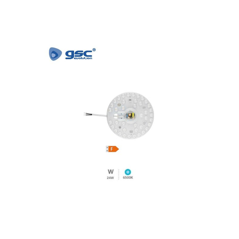 Placa LED con Imán 24w 6500K 2500Lm Blanco Diámetro 180x25mm 220V GSC C1/30