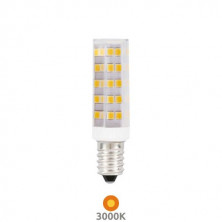 Bombilla E14 Tubular LED 4,8w 3000K 530Lm 65x16mm diámetro (Puede utilizarse para neveras) GSC