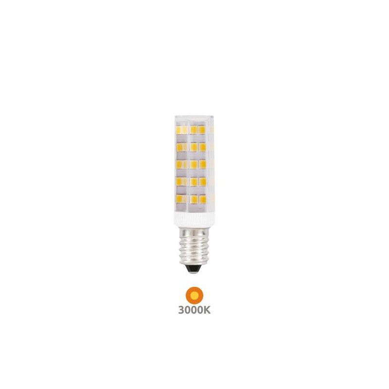 Bombilla E14 Tubular LED 4,8w 3000K 530Lm 65x16mm diámetro (Puede utilizarse para neveras) GSC