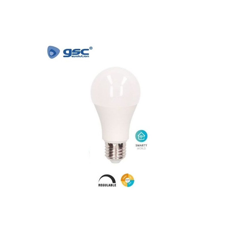 Bombilla Estándar LED E27 REGULABLE Inteligente 9w 2700-6500K 220V GSC C10/100