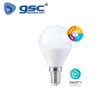 Bombilla Esférica LED REGULABLE E14 4,5w Inteligente RGB + CTT 470Lm 220V GSC C10/100