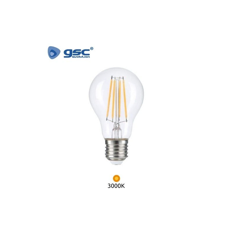 Bombilla Estándar LED E27 6w 3000K Filamento Serie Oro 220V GSC C10/100