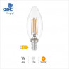 Bombilla Vela LED E14 4w 3000K Filamento Serie Oro GSC C10/100