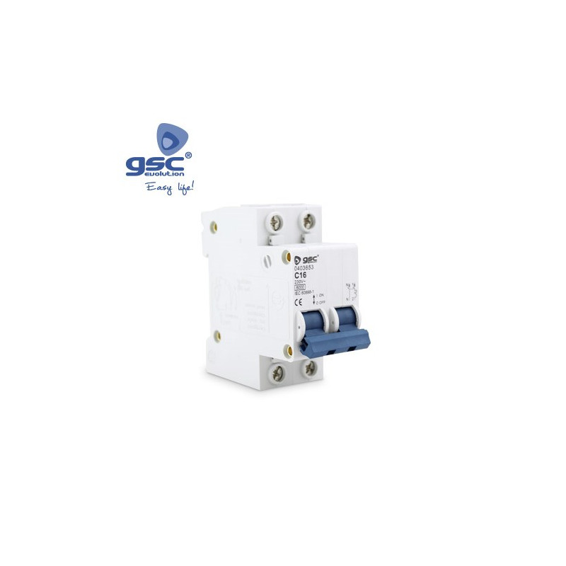 Magnetotérmico 1P+N 20 Amperios Módulo doble GSC C6/120