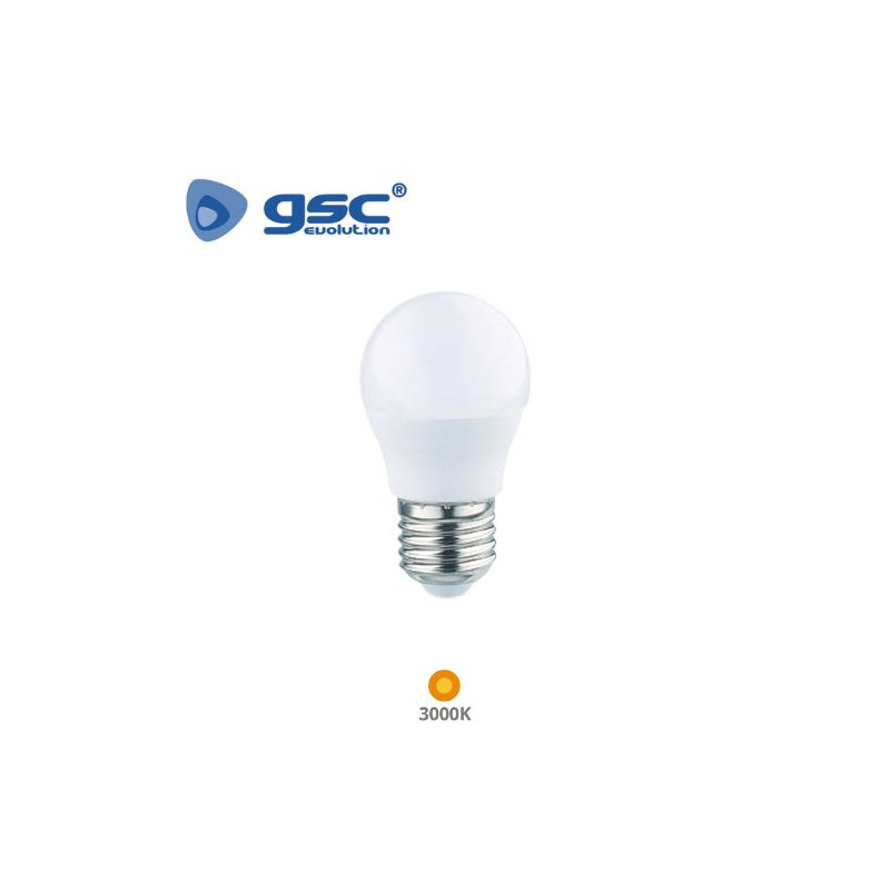 Bombilla Esférica LED E27 6,5w 3000K 600Lm 220V GSC C10/100