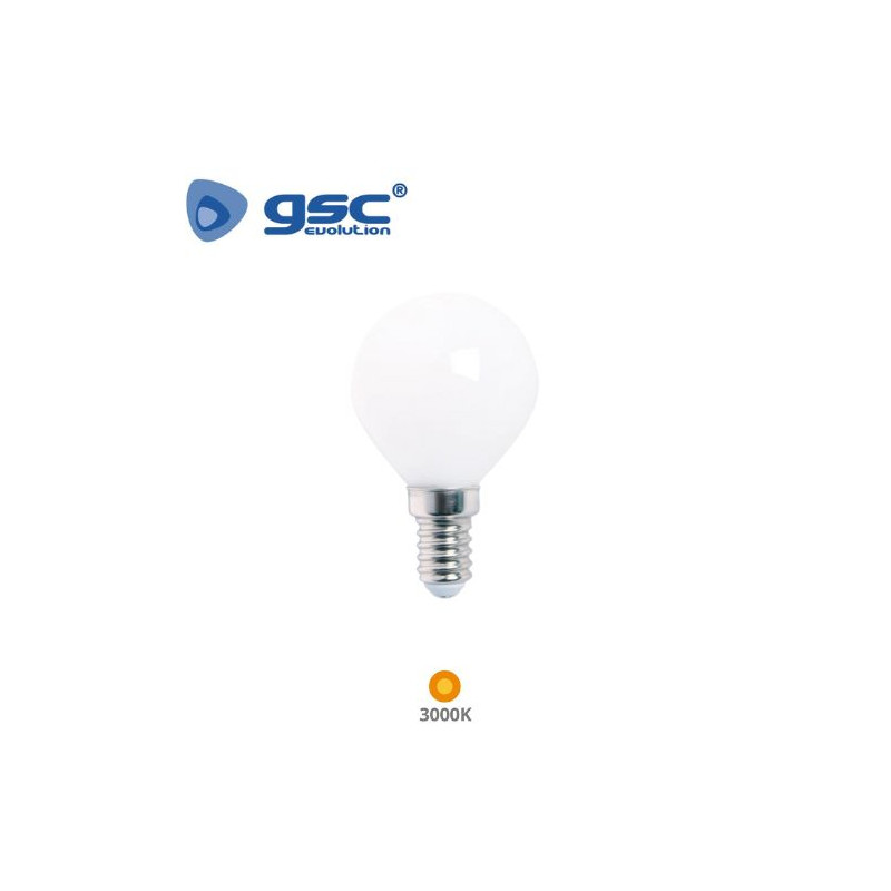 Bombilla Esférica LED E14 4w 3000K 470Lm Serie CRISTAL 220V GSC C10/100