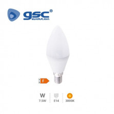 Bombilla Vela LED E14 7,5w 3000K 700Lm  GSC C10/100