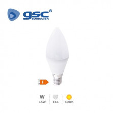 Bombilla Vela LED E14 7,5w 4200K 700Lm  GSC C10/100
