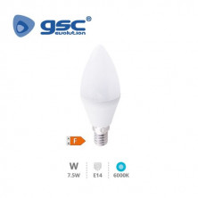 Bombilla Vela LED E14 7,5w 6000K 700Lm  GSC C10/100