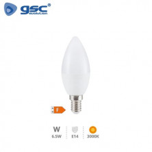 Bombilla Vela LED E14 6,5w 3000K 600Lm  GSC C10/100