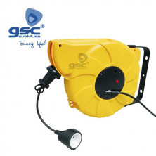Enrollacable 11m 3x1,5mm 1 Toma Schuko TT de pared autoenrollable 220V GSC C1/4