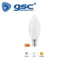 Bombilla Vela LED E14 8,5W 3000K GSC C10/100