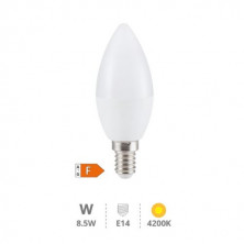 Bombilla Vela LED E14 8,5W 4200K GSC C10/100