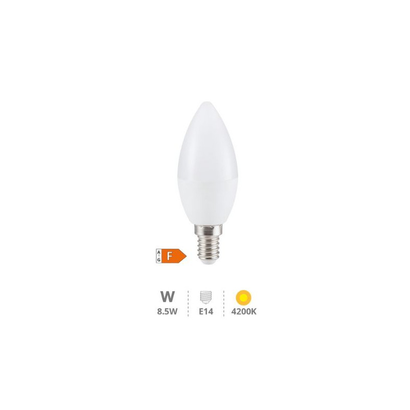 Bombilla Vela LED E14 8,5W 4200K GSC C10/100
