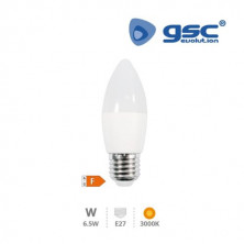 Bombilla Vela LED E27 6,5w 3000K 600Lm GSC C10/100