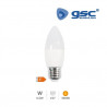 Bombilla Vela LED E27 6,5w 3000K 600Lm GSC C10/100