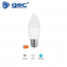 Bombilla Vela LED E27 6,5w 6000K 600Lm  GSC C10/100