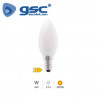 Bombilla Vela LED E14 4w 3000K 470Lm Serie Cristal GSC C10/100