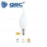 Bombilla Vela LED E14 4w 3000K 470 Lm 330g Soplo de viento Cristal GSC C10/100