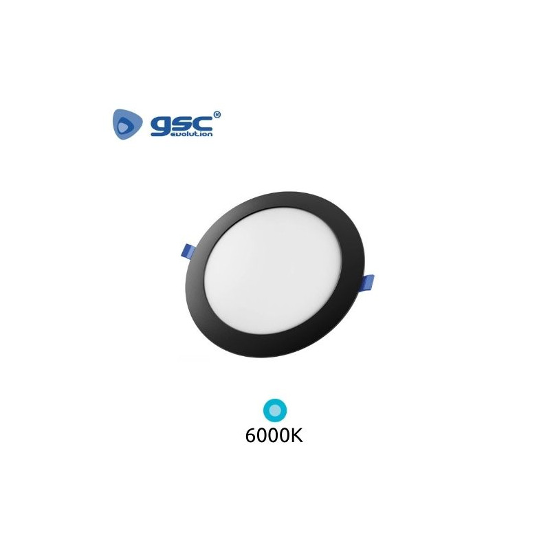 Downlight LED Redondo EMPOTRABLE 18w 6000K Color del marco Negro 225x23mm Belur GSC C1/20 UUS