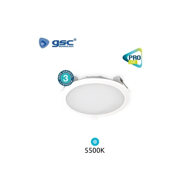 Downlight LED Redondo EMPOTRABLE 30w 5500K Color del marco Blanco PRO LINE GSC C1/10