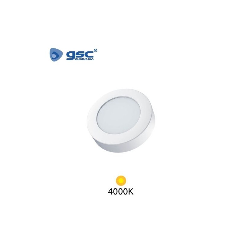 Downlight LED Redondo SUPERFICIE 6w 4000K Color del marco Blanco 120x28mm Bogur GSC C1/40 UUS