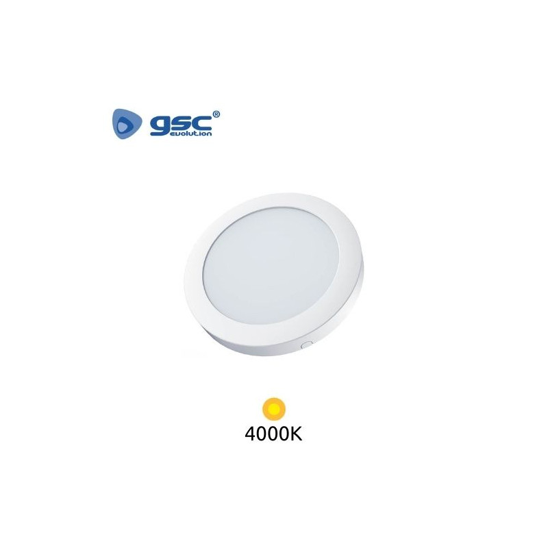Downlight LED Redondo SUPERFICIE 18w 4000K Color del marco Blanco 225x28mm Bogur GSC C1/20 UUS