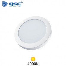 Downlight LED Redondo SUPERFICIE 24w 4000K Color del marco Blanco 225x28mm Bogur GSC C1/20
