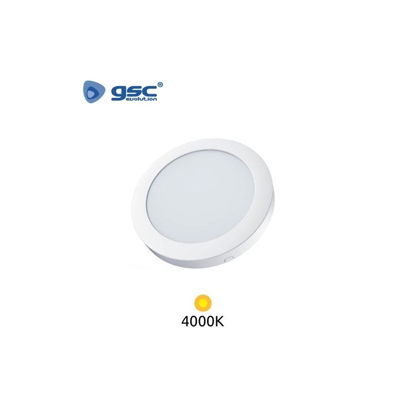 Downlight LED Redondo SUPERFICIE 24w 4000K Color del marco Blanco 225x28mm Bogur GSC C1/20