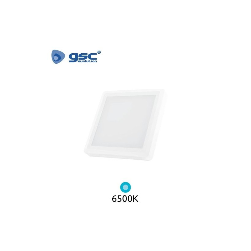 Downlight LED SUPERFICIE 18w 6500K marco Blanco 225x225x28mm ÚLTIMAS UNIDADES