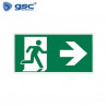 Adhesivo luminarias de emergencia flecha derecha 200x75mm C1/100