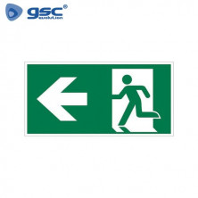 Adhesivo luminarias de emergencia flecha izquierda 200x75mm C1/100