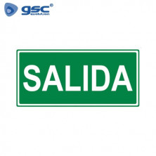 Adhesivo luminarias de emergencia salida 200x75mm C1/100