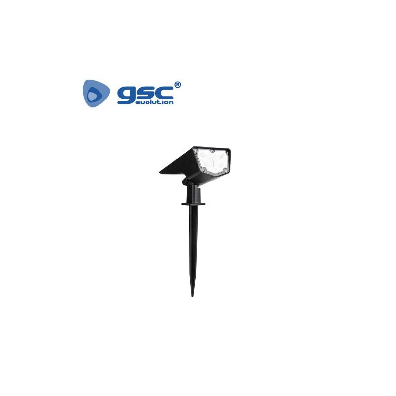 Estaca Jardín Solar LED 3w Regulable 3300K 60Lm Negro Darka IP67 GSC C1/24