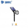 Estaca Jardín Solar LED 3w Regulable 3300K 250Lm Negro Alezu IP67 GSC C1/24