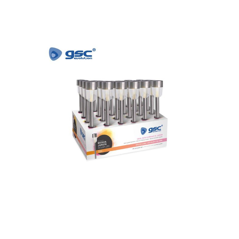 Estaca jardín solar LED 2700-3300K Efecto llama IP44 - 24 unidades - Precio por unidad Righa GSC C1/