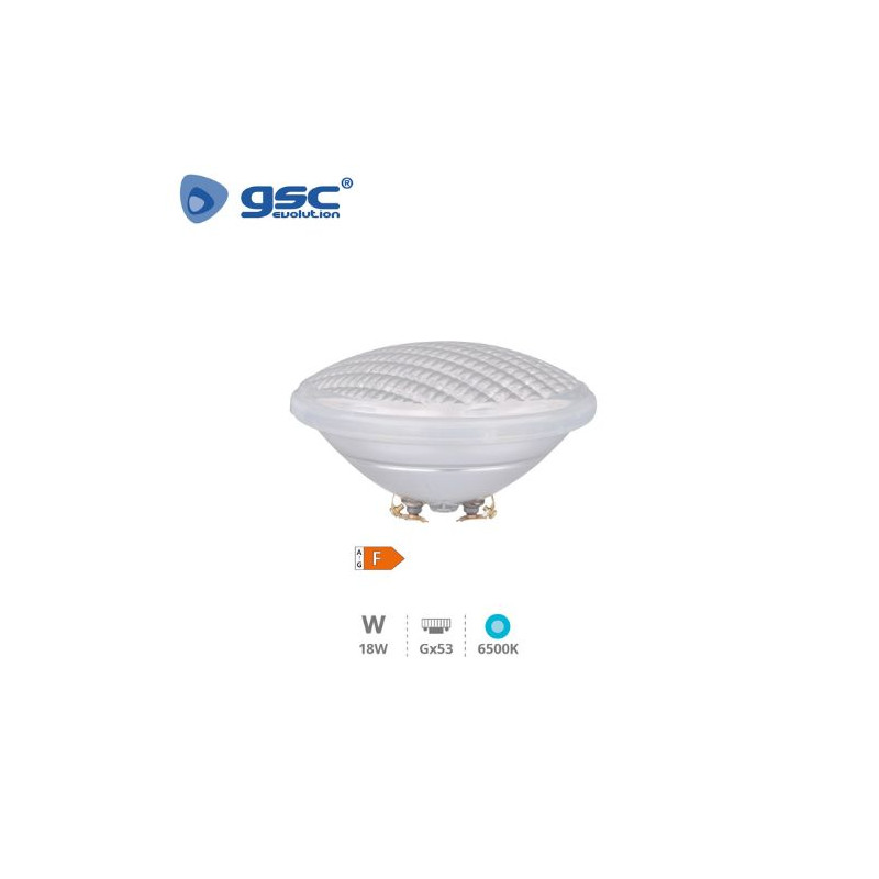 Bombilla PAR56 LED PISCINA GX53 18w 6500K 1800Lm GSC C1/12