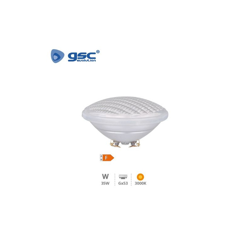 Bombilla PAR56 LED PISCINA GX53 35w 3000K 3100Lm GSC C1/12