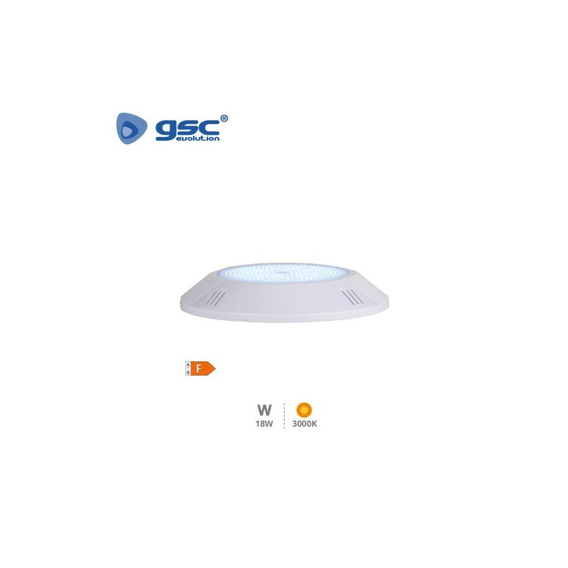Foco LED para piscina 18w 3000K 1800Lm GSC C1/10