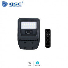 Farola solar LED con sensor de movimiento y crepuscular 5w 6500K 450Lm Diámetro 40x300x218mm con man