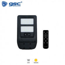 Farola solar LED con sensor de movimiento y crepuscular 7w 4000K 700Lm Diámetro 40x400x237mm con man