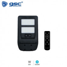 Farola solar LED con sensor de movimiento y crepuscular 7w 6500K 700Lm Diámetro 40x400x237mm con man