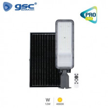 Farola solar LED 6w 4000K 1000Lm 456x120x53mm con mando IP65 Pro Line Longbia GSC