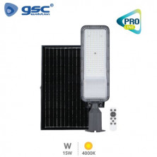 Farola solar LED 8w 4000K 1400Lm 456x120x53mm con mando IP65 Pro Line Longbia GSC