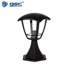 Farol jardín E27 IP44 60w Sobremuro Aluminio Negro Serie Barli  GSC C1/6
