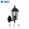 Farol jardin E27 IP44 60w Brazo abajo Alum Negro 220x230 Serie Alma GSC C1/6