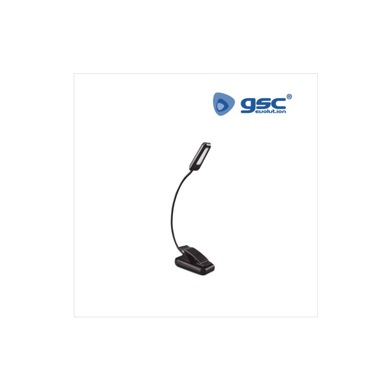 Linterna lectura LED ajustable y pinza sujeción GSC C1/100