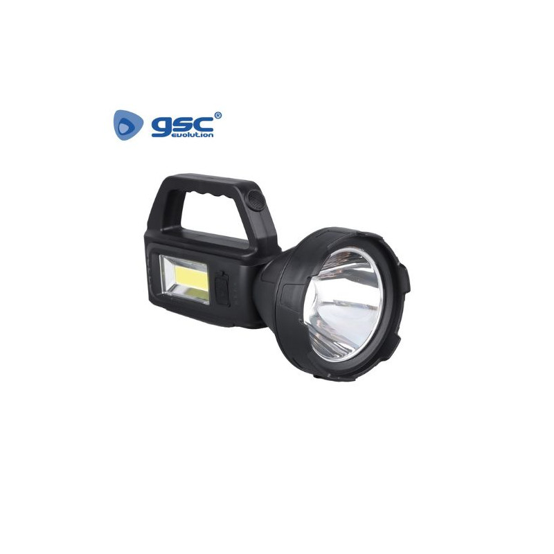 Linterna LED RECARGABLE 3w 210Lm + 3w 150Lm multiusos powerbank GSC C1/50