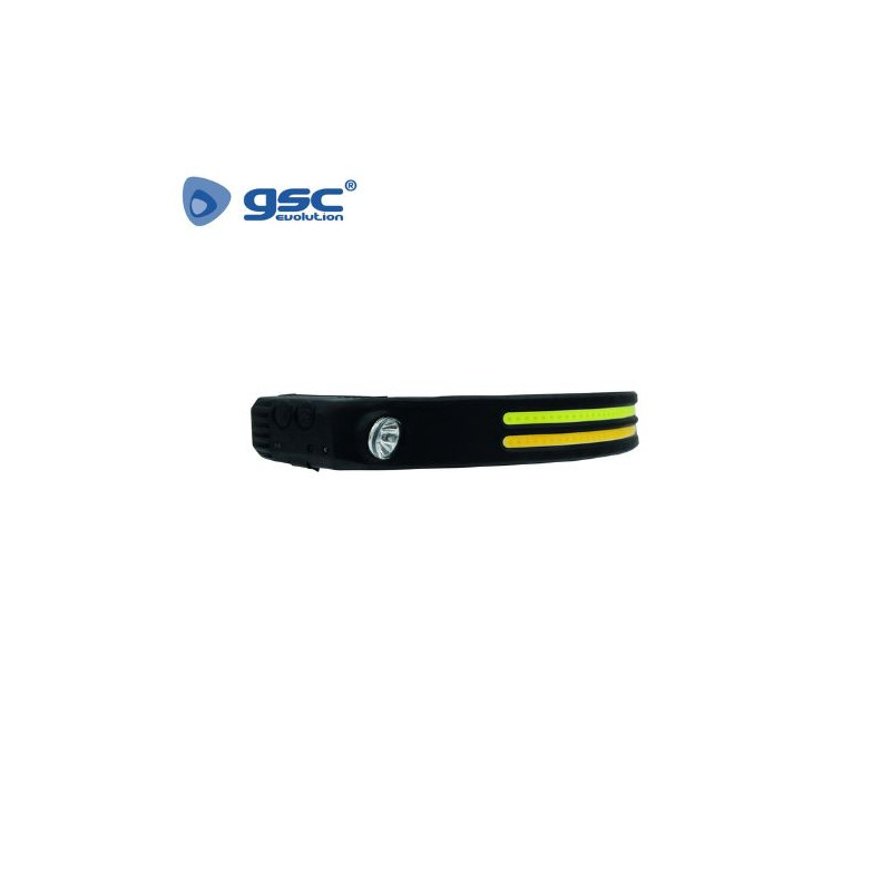 Linterna Frontal LED RECARGABLE 6w 450Lm + 3w 50Lm con sensor IPX3 GSC C1/120